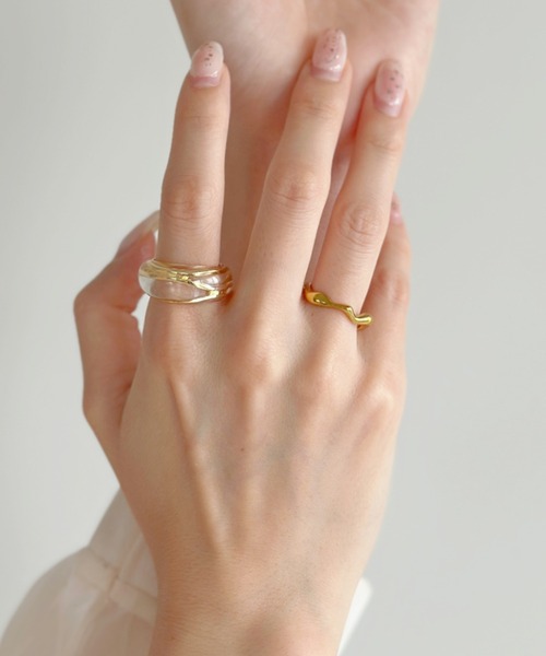 sowang(ソワン)の「【2set/ステンレス】クリアメタルデザイン セットリング-clear metal design set ring-(リング・レディース・ゴールド/シルバー・FREE)」の22枚目の写真