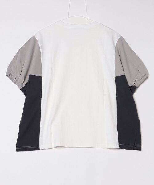 Quelle Chance(ケルシャンス)の「Quelle chance 配色切替プルオーバー(Tシャツ/カットソー・レディース・グレー/チャコールグレー/オフホワイト・M)」の4枚目の写真