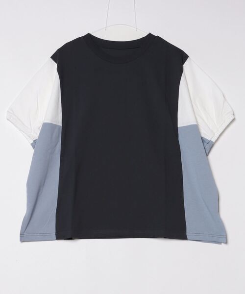 Quelle Chance(ケルシャンス)の「Quelle chance 配色切替プルオーバー(Tシャツ/カットソー・レディース・グレー/チャコールグレー/オフホワイト・M)」の7枚目の写真