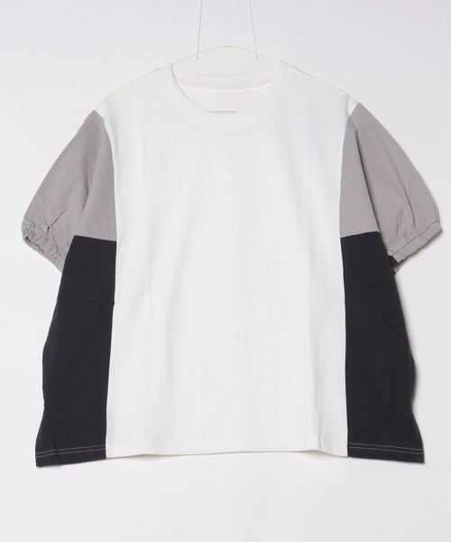 Quelle Chance(ケルシャンス)の「Quelle chance 配色切替プルオーバー(Tシャツ/カットソー・レディース・グレー/チャコールグレー/オフホワイト・M)」の5枚目の写真