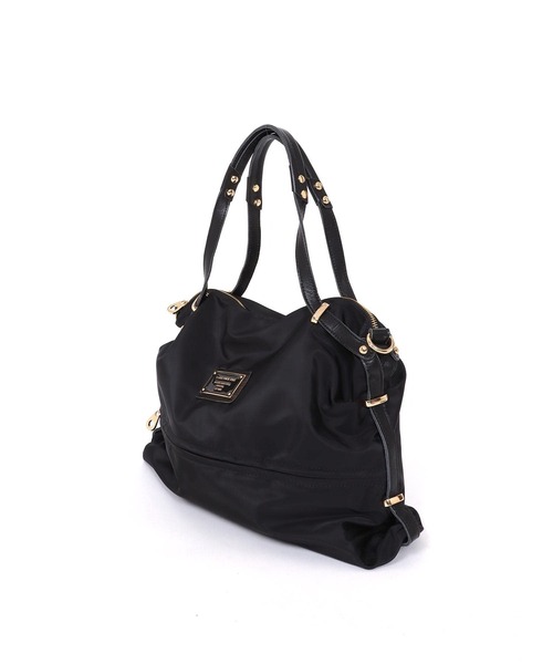 Three Four Time（ｽﾘｰﾌｫｰﾀｲﾑ）の「トリムレザージッパーポケットナイロンBAG　＠（ショルダーバッグ・レディース・ブラック・FREE）」の6枚目の写真