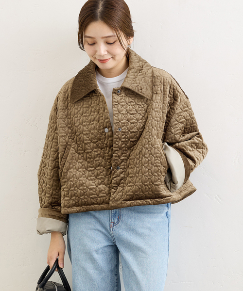 JOURNAL STANDARD(ジャーナルスタンダード)の「別珍キルティングショートブルゾン(ブルゾン・レディース・チャコールグレー/カーキ・FREE)」の20枚目の写真