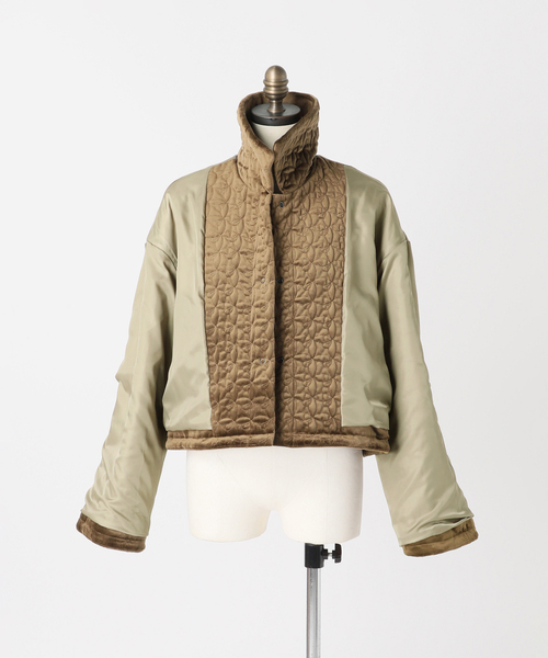 JOURNAL STANDARD(ジャーナルスタンダード)の「別珍キルティングショートブルゾン(ブルゾン・レディース・チャコールグレー/カーキ・FREE)」の9枚目の写真