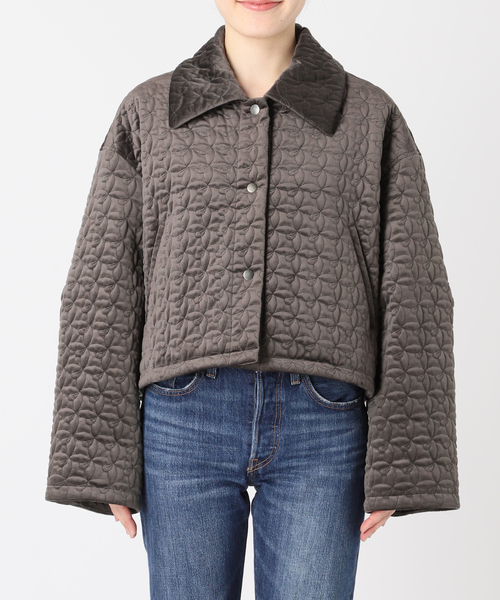 JOURNAL STANDARD(ジャーナルスタンダード)の「別珍キルティングショートブルゾン(ブルゾン・レディース・チャコールグレー/カーキ・FREE)」の5枚目の写真