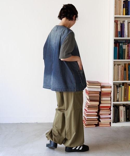 PBLIM（ページボーイリム）の「PBLIM/デニムベスト（ベスト・レディース・ブラック/ブルー・FREE）」の16枚目の写真