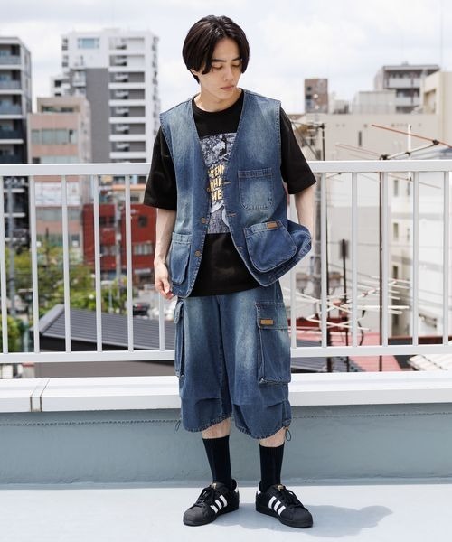 PBLIM（ページボーイリム）の「PBLIM/デニムベスト（ベスト・レディース・ブラック/ブルー・FREE）」の17枚目の写真