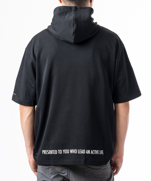 BOYCOTT(ボイコット)の「【BOYCOTT/ボイコット】ボックスシルエットフロントロゴプリント半袖プルオーバーフーディ(パーカー・メンズ・ホワイト/カーキ/ブラック・MEDIUM/LARGE/X-LARGE)」の6枚目の写真