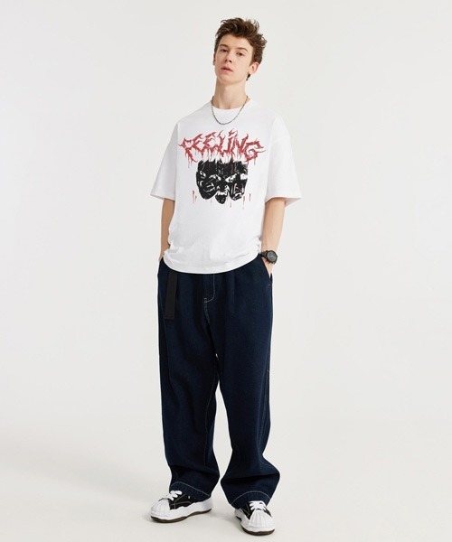 Ressaca(レサーカ)の「オーバーサイズ ヴィンテージライク 古着風プリントTシャツ(Tシャツ/カットソー・メンズ・ブラック/ホワイト系/ホワイト/ブラック系・M/L/XL)」の17枚目の写真
