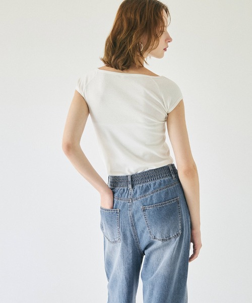 coca（coca）（コカ）の「軽量デニム ウエストゴムパンツ（デニムパンツ・レディース・ライトブルー/ブルー・S/M/L）」の10枚目の写真