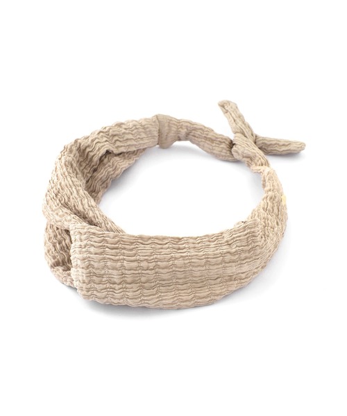 ANEMONE（アネモネ）の「リンクルプリーツバックワイヤーターバン（ヘアバンド・レディース・ベージュ/グレー/ブラック/カーキ・FREE）」の5枚目の写真