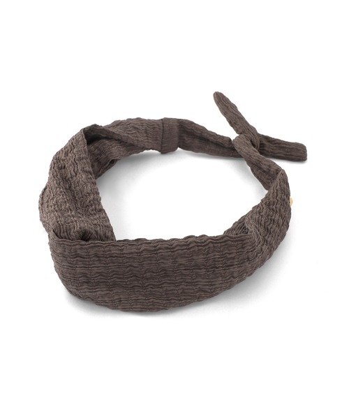 ANEMONE（アネモネ）の「リンクルプリーツバックワイヤーターバン（ヘアバンド・レディース・ベージュ/グレー/ブラック/カーキ・FREE）」の6枚目の写真