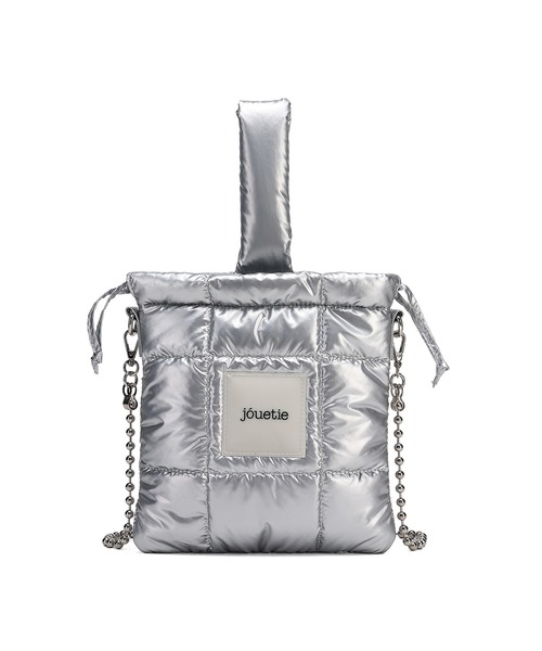 極美品　レスポートサック　巾着　ショルダーバッグ　キルティング　斜めがけ jouetie/ジュエティ】メタリックナイロンキルティング 巾着ショルダー