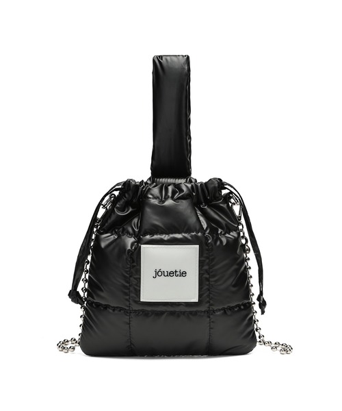 極美品　23年秋冬モデル　トリーバーチ　巾着　キルティング　ショルダーバッグ　黒 極美品 23年秋冬モデル トリーバーチ 巾着 キルティング