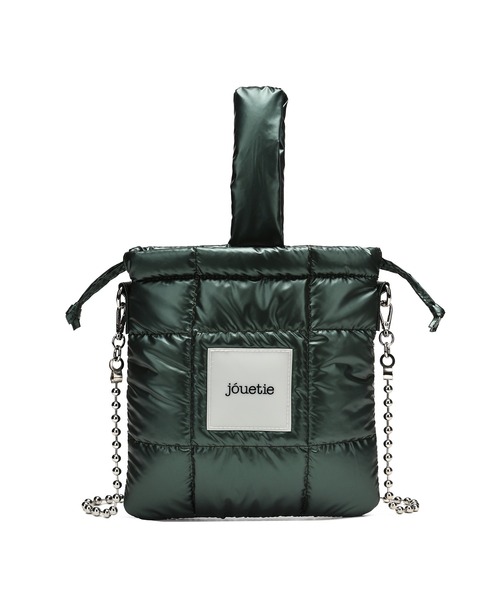jouetie（ジュエティ）の「【jouetie/ジュエティ】メタリックナイロンキルティング　巾着ショルダーバッグ（ボールチェーンショルダー付）（ショルダーバッグ・レディース・ブラック/シルバー/ピンク/グリーン/ネイビー・FREE）」の14枚目の写真