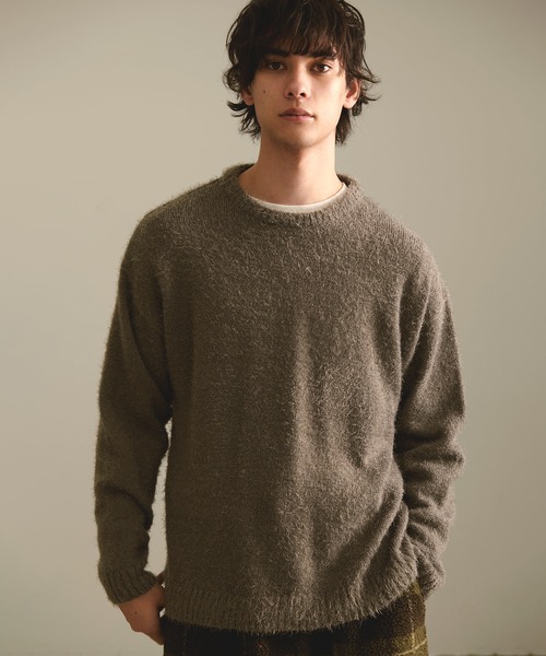 Revo. loose-fit shaggy knit pullover