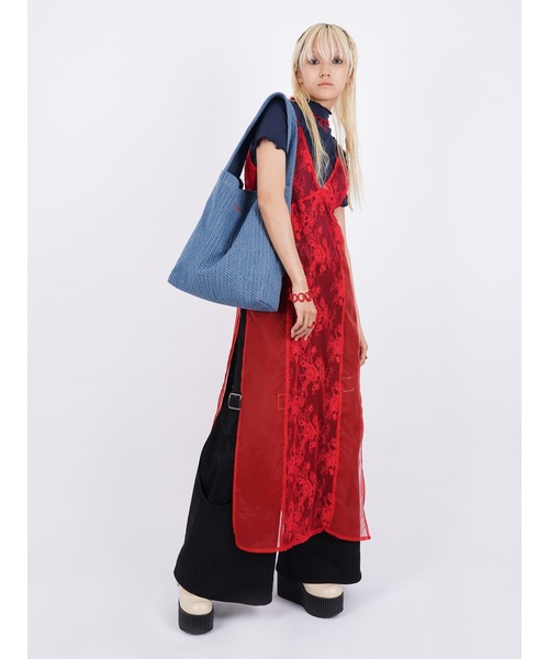 PAMEO POSE(パメオポーズ)の「Shrink Denim Tote Bag(トートバッグ・レディース・ブルー/スカイブルー・FREE)」の11枚目の写真