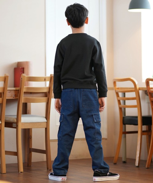 THE NORTH FACE（ザノースフェイス）の「THE NORTH FACE/ザ・ノース・フェイス キッズ スウェット スモールボックスロゴクルー NTJ62431（スウェット・キッズ・ブラック/ミックスグレー・100cm/110cm/120cm/130cm/140cm/150cm）」の8枚目の写真