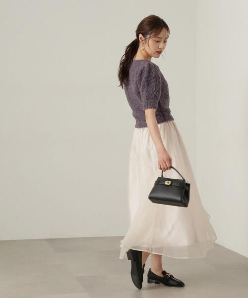 PROPORTION BODY DRESSING(プロポーションボディドレッシング)の「テープヤーンニットドッキングワンピース / 1214240907(ワンピース・レディース・ダークグレー/ホワイト系その他・SMALL/MEDIUM)」の13枚目の写真