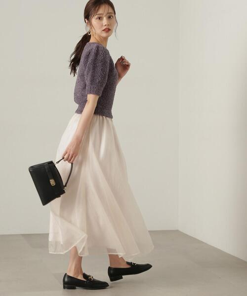 PROPORTION BODY DRESSING(プロポーションボディドレッシング)の「テープヤーンニットドッキングワンピース / 1214240907(ワンピース・レディース・ダークグレー/ホワイト系その他・SMALL/MEDIUM)」の14枚目の写真