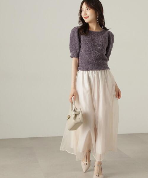 PROPORTION BODY DRESSING(プロポーションボディドレッシング)の「テープヤーンニットドッキングワンピース / 1214240907(ワンピース・レディース・ダークグレー/ホワイト系その他・SMALL/MEDIUM)」の17枚目の写真