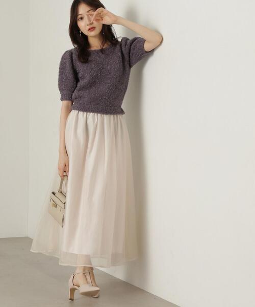 PROPORTION BODY DRESSING(プロポーションボディドレッシング)の「テープヤーンニットドッキングワンピース / 1214240907(ワンピース・レディース・ダークグレー/ホワイト系その他・SMALL/MEDIUM)」の18枚目の写真