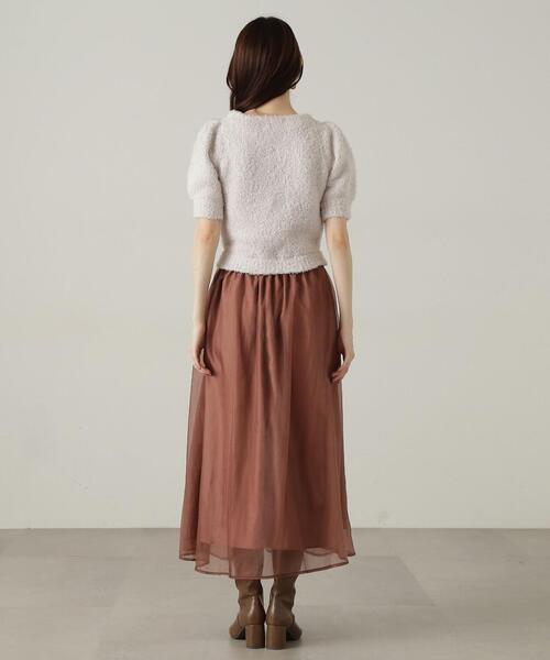PROPORTION BODY DRESSING(プロポーションボディドレッシング)の「テープヤーンニットドッキングワンピース / 1214240907(ワンピース・レディース・ダークグレー/ホワイト系その他・SMALL/MEDIUM)」の7枚目の写真