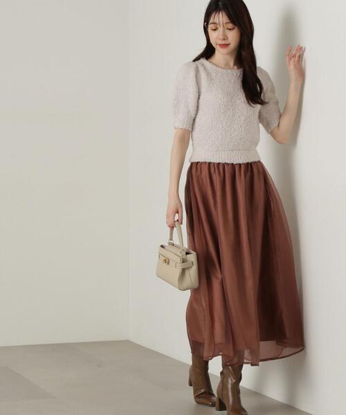 PROPORTION BODY DRESSING(プロポーションボディドレッシング)の「テープヤーンニットドッキングワンピース / 1214240907(ワンピース・レディース・ダークグレー/ホワイト系その他・SMALL/MEDIUM)」の1枚目の写真
