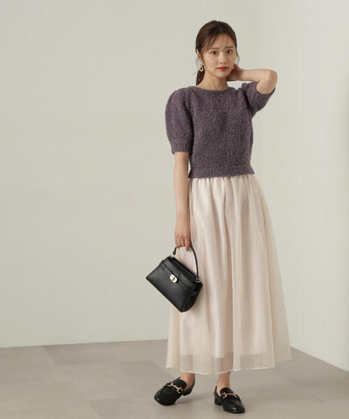 PROPORTION BODY DRESSING(プロポーションボディドレッシング)の「テープヤーンニットドッキングワンピース / 1214240907(ワンピース・レディース・ダークグレー/ホワイト系その他・SMALL/MEDIUM)」の2枚目の写真