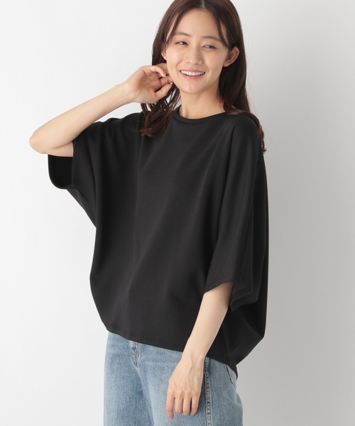 GLOBAL WORK（グローバルワーク）の「なめらかタッチドルマン/115495（Tシャツ/カットソー・レディース・モカ/ダークブルー/アイボリー/ブラック・FREE）」の3枚目の写真