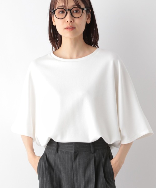 GLOBAL WORK（グローバルワーク）の「なめらかタッチドルマン/115495（Tシャツ/カットソー・レディース・モカ/ダークブルー/アイボリー/ブラック・FREE）」の8枚目の写真