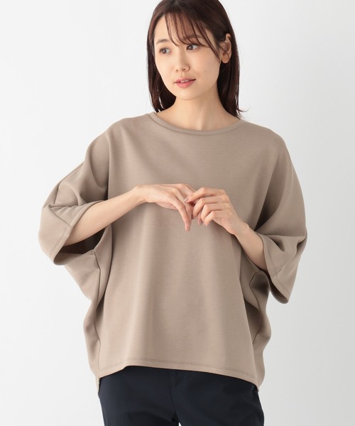 GLOBAL WORK（グローバルワーク）の「なめらかタッチドルマン/115495（Tシャツ/カットソー・レディース・モカ/ダークブルー/アイボリー/ブラック・FREE）」の17枚目の写真