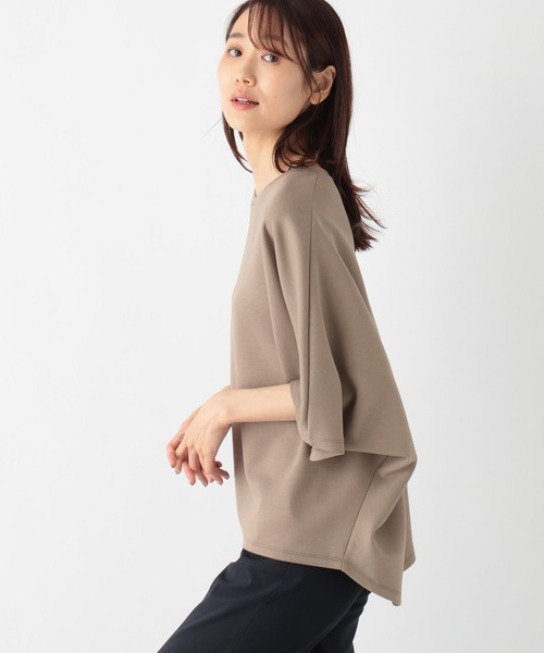 GLOBAL WORK（グローバルワーク）の「なめらかタッチドルマン/115495（Tシャツ/カットソー・レディース・モカ/ダークブルー/アイボリー/ブラック・FREE）」の18枚目の写真