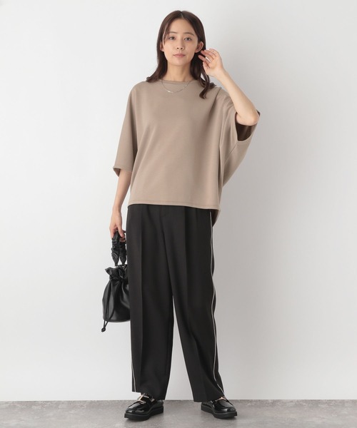 GLOBAL WORK（グローバルワーク）の「なめらかタッチドルマン/115495（Tシャツ/カットソー・レディース・モカ/ダークブルー/アイボリー/ブラック・FREE）」の19枚目の写真