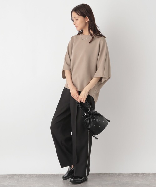 GLOBAL WORK（グローバルワーク）の「なめらかタッチドルマン/115495（Tシャツ/カットソー・レディース・モカ/ダークブルー/アイボリー/ブラック・FREE）」の20枚目の写真