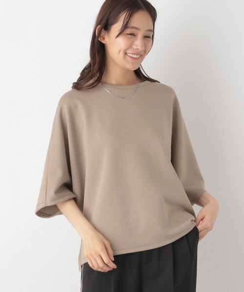 GLOBAL WORK（グローバルワーク）の「なめらかタッチドルマン/115495（Tシャツ/カットソー・レディース・モカ/ダークブルー/アイボリー/ブラック・FREE）」の21枚目の写真