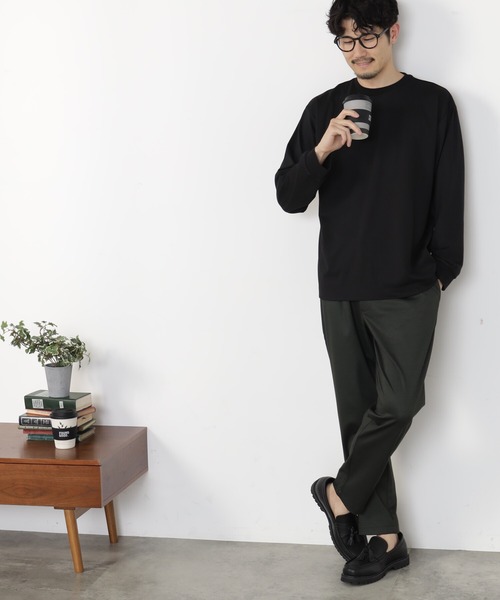 FOUND GOOD（ファウンドグッド）の「ポンチクルーネックT（Tシャツ/カットソー・メンズ・グレー系/ブラック/ブラウン系/ホワイト系1・M/S/XL/L）」の3枚目の写真