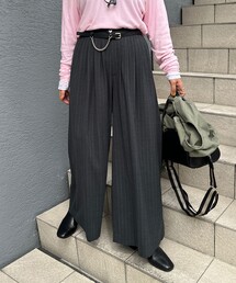 NOLLEY’S | ◇【WEB限定サイズあり】《セットアップ対応》ウォッシャブルMannishワイドパンツ(その他パンツ)