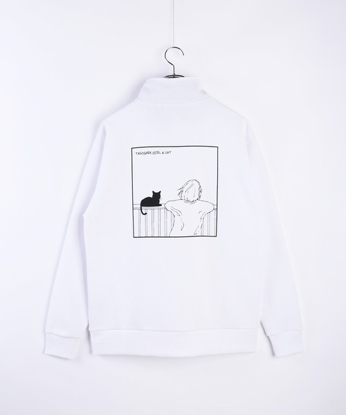 WESTSEA(ウエストシー)の「TASOGARE GIRLS & CAT ストレッチ 裏起毛 ハーフZIP(スウェット・メンズ・ブラック系その他/グレイッシュベージュ/ブラック/ネイビー/ホワイト系その他/ホワイト・L/M)」の12枚目の写真