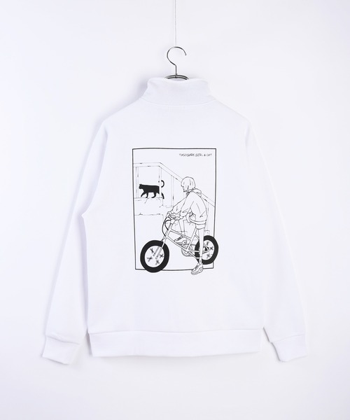 WESTSEA(ウエストシー)の「TASOGARE GIRLS & CAT ストレッチ 裏起毛 ハーフZIP(スウェット・メンズ・ブラック系その他/グレイッシュベージュ/ブラック/ネイビー/ホワイト系その他/ホワイト・L/M)」の8枚目の写真