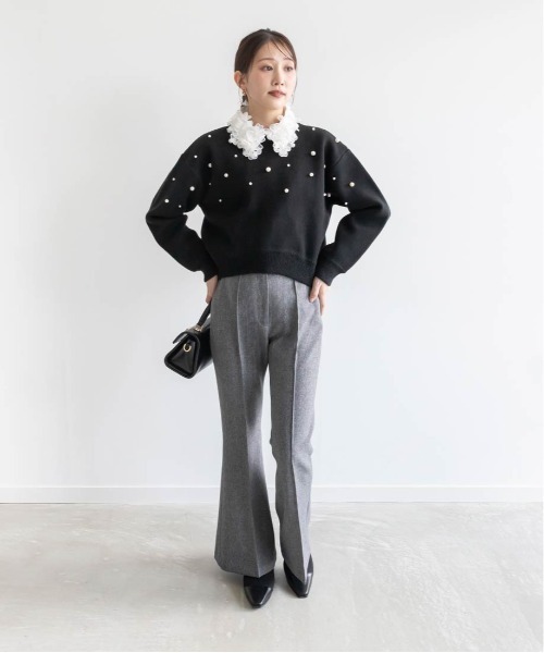 RANDA(ランダ)の「フィットフレアパンツ(その他パンツ・レディース・ブラウン/ブラック/グレー・0/1)」の6枚目の写真
