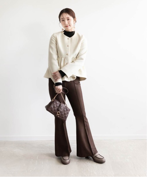 RANDA(ランダ)の「フィットフレアパンツ(その他パンツ・レディース・ブラウン/ブラック/グレー・0/1)」の21枚目の写真