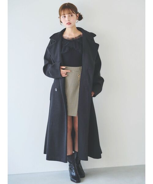 dazzlin(ダズリン)の「リボンチュールオフショルニットトップス(ニット/セーター・レディース・グレー/ブラック/その他/その他2/ピンク/オフホワイト・FREE)」の11枚目の写真