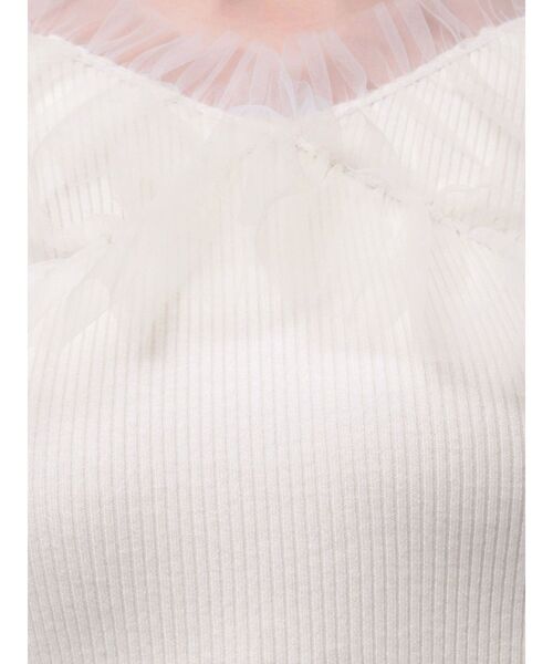 dazzlin(ダズリン)の「リボンチュールオフショルニットトップス(ニット/セーター・レディース・グレー/ブラック/その他/その他2/ピンク/オフホワイト・FREE)」の19枚目の写真