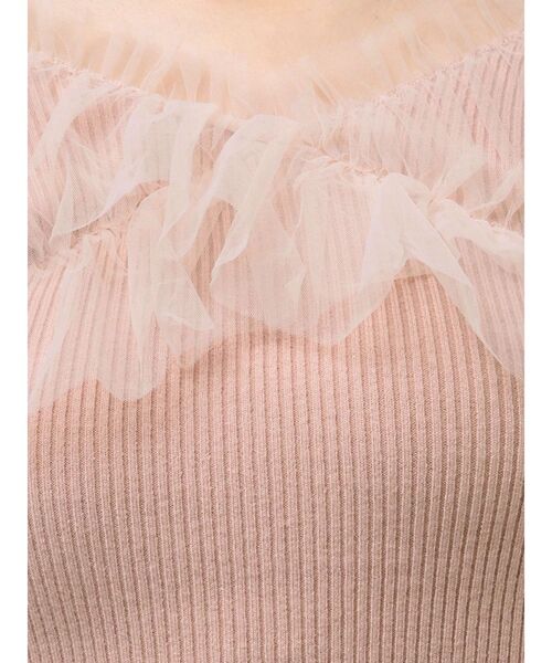 dazzlin(ダズリン)の「リボンチュールオフショルニットトップス(ニット/セーター・レディース・グレー/ブラック/その他/その他2/ピンク/オフホワイト・FREE)」の22枚目の写真