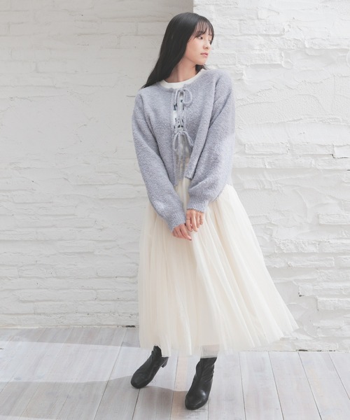 Honeys（ハニーズ）の「チュールスカート（スカート・レディース・ブラック/チャコール/アイボリー・LL/S/M/L）」の5枚目の写真