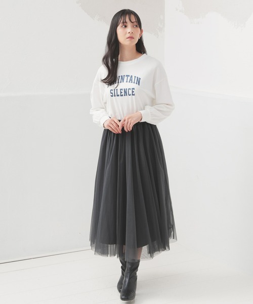 Honeys（ハニーズ）の「チュールスカート（スカート・レディース・ブラック/チャコール/アイボリー・LL/S/M/L）」の8枚目の写真