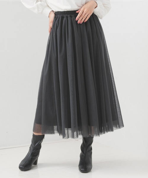 Honeys（ハニーズ）の「チュールスカート（スカート・レディース・ブラック/チャコール/アイボリー・LL/S/M/L）」の10枚目の写真