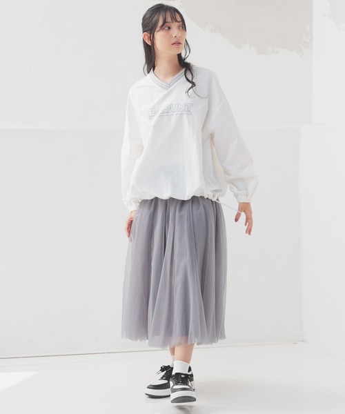 Honeys（ハニーズ）の「チュールスカート（スカート・レディース・ブラック/チャコール/アイボリー・LL/S/M/L）」の11枚目の写真