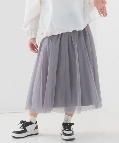 Honeys（ハニーズ）の「チュールスカート（スカート・レディース・ブラック/チャコール/アイボリー・LL/S/M/L）」の14枚目の写真