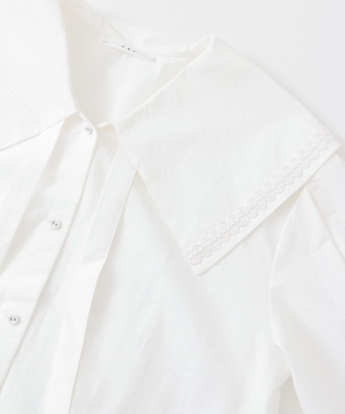 KBF（ケイビーエフ）の「ブレードBIGカラーシャツ（シャツ/ブラウス・レディース・オフホワイト/ブラック・ONE）」の22枚目の写真